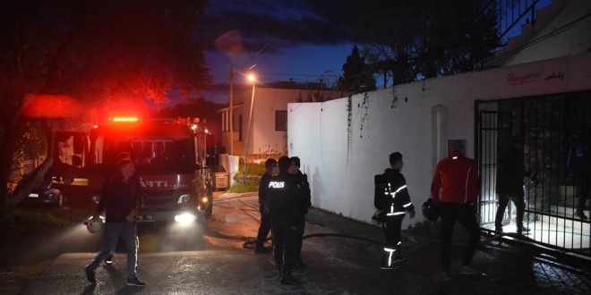 Bodrum'da iş yerinde çıkan yangın söndürüldü