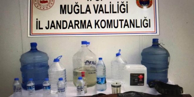 Muğla'da 2 şüpheli kaçak içki ve uyuşturucu iddiasıyla yakalandı