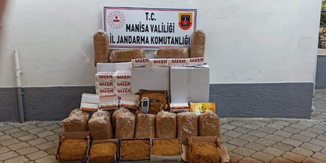 Manisa'da 100 kilogram kaçak tütün ele geçirildi