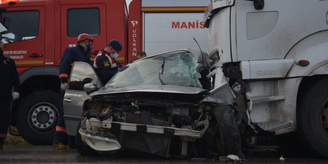 Manisa'nın Soma ilçesinde trafik kazası