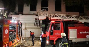 Bodrum’da dernek binasında çıkan yangın söndürüldü