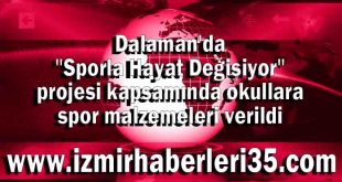 Dalaman'da "Sporla Hayat Değişiyor" projesi kapsamında okullara spor malzemeleri verildi