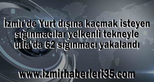 İzmir'de Yurt dışına kaçmak isteyen sığınmacılar yelkenli tekneyle urla'da 62 sığınmacı yakalandı