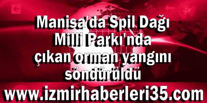 Manisa Spil Dağı Milli Parkı'nda farklı noktalarda çıkan orman yangını söndürüldü