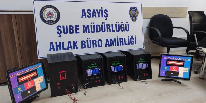 Aydın’da kumar makinesi sattığı iddia edilen 2 kişi yakalandı