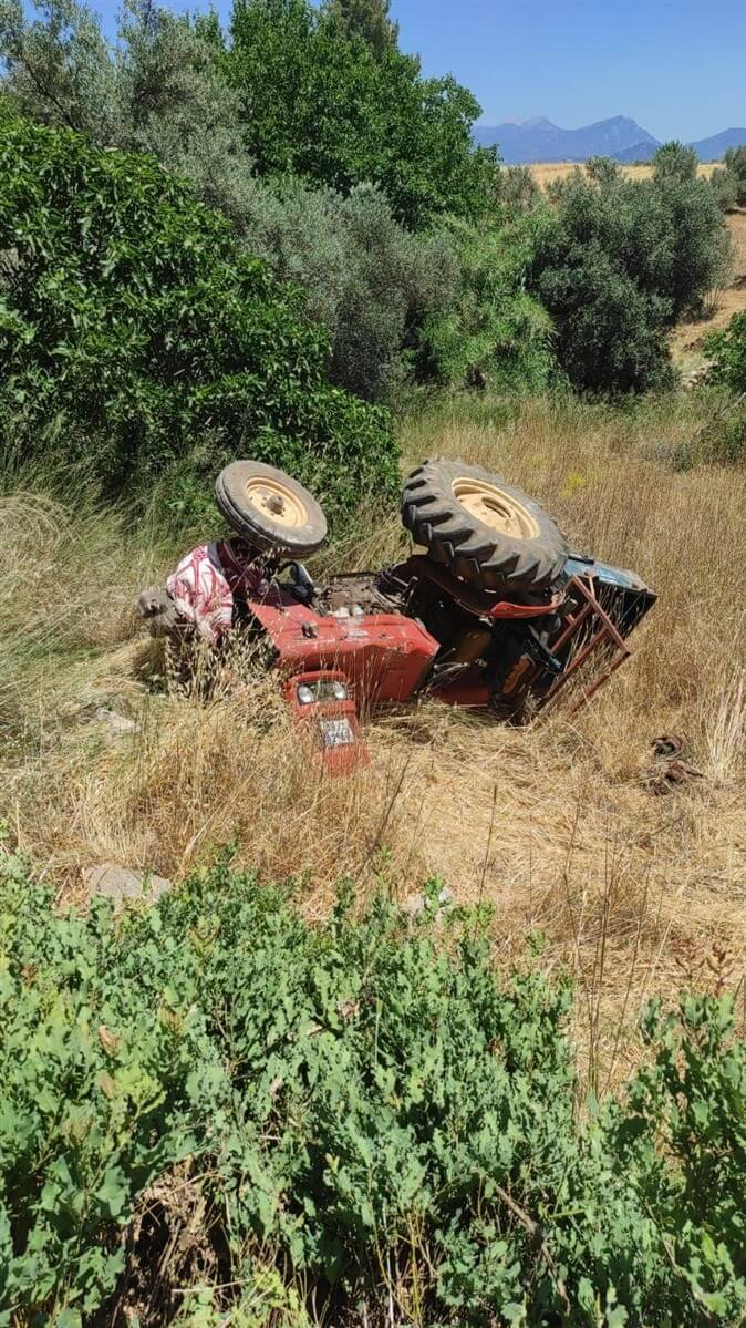 Muğla'da traktör kazası 1 ölü, 1 yaralı