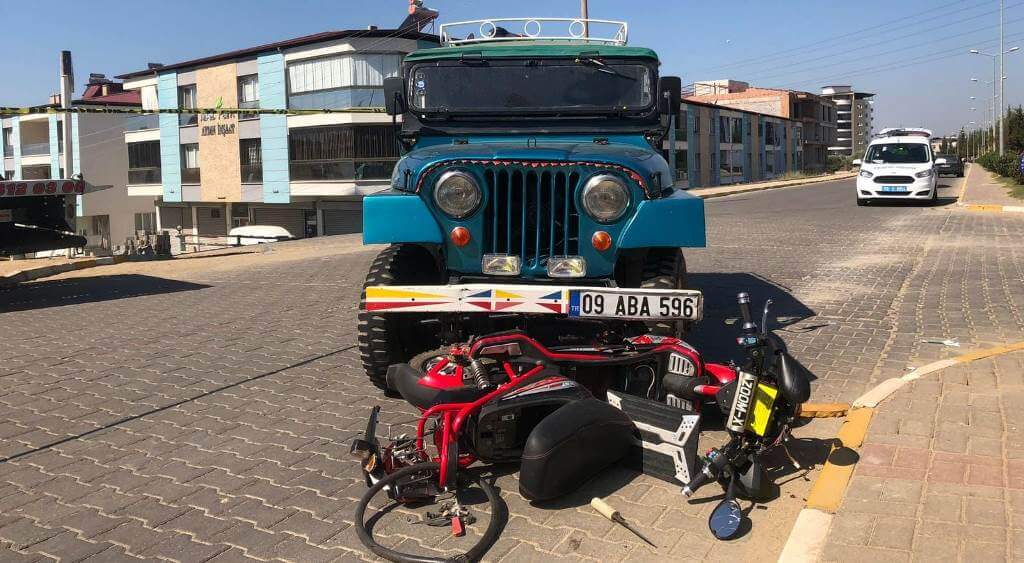 Nazilli'de ciple çarpışan elektrikli bisikletin sürücüsü öldü