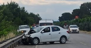 Saruhanlı'da trafik kazasında yaralanan sürücü tedavi altına alındı