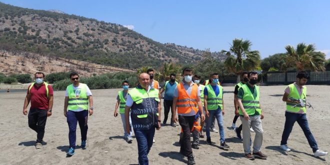 Seydikemer Belediye Başkanı Otgöz'den, AK Parti İlçe Teşkilatının plaj temizliğine destek