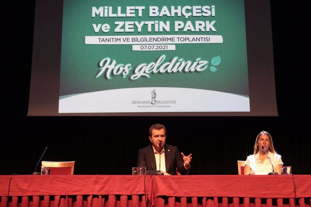 Bergama'da yapılacak millet bahçesi ve zeytin park tanıtıldı