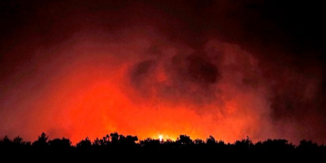 Muğla'da yangının tehdit ettiği bir yerleşim yeri tahliye edildi