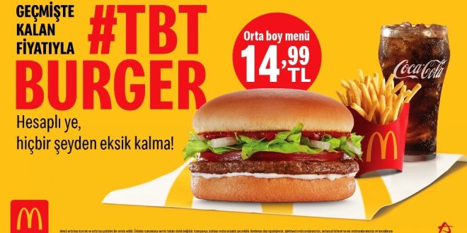 McDonald’s’tan geçmişte kalan fiyatıyla yepyeni menü: TBT Burger