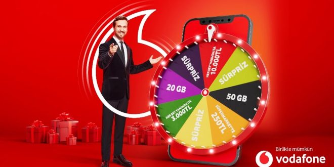 VODAFONE YANIMDA’DA HEDİYE ÇARKI’NDAN YENİ YILDA TOPLAM 4,5 MİLYON TL DEĞERİNDE HEDİYE