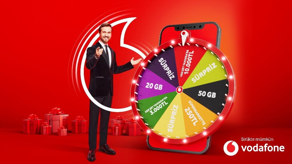 VODAFONE YANIMDA’DA HEDİYE ÇARKI’NDAN YENİ YILDA TOPLAM 4,5 MİLYON TL DEĞERİNDE HEDİYE